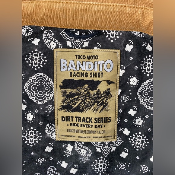 Tobacco Motorwear Bandito Riding Shirt Sz S - Picture 4 of 7
